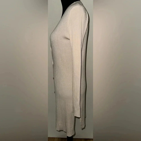 Becool Long Ribbed Cardigan Sweater Sz M - Picture 6 of 8